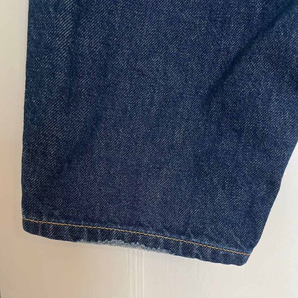 GAP Dark Wash Barrel Ankle Jeans - Deep Indigo Blue - Picture 6 of 8